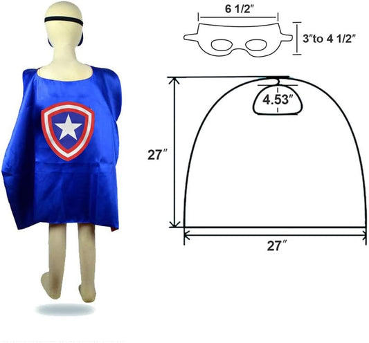 Kids Capes and Masks Boys Girls Costumes for Halloween Christmas Cosplay Dress Up