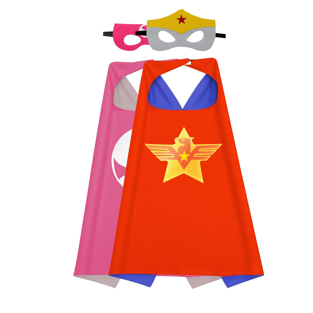 Kids Capes and Masks Boys Girls Costumes for Halloween Christmas Cosplay Dress Up