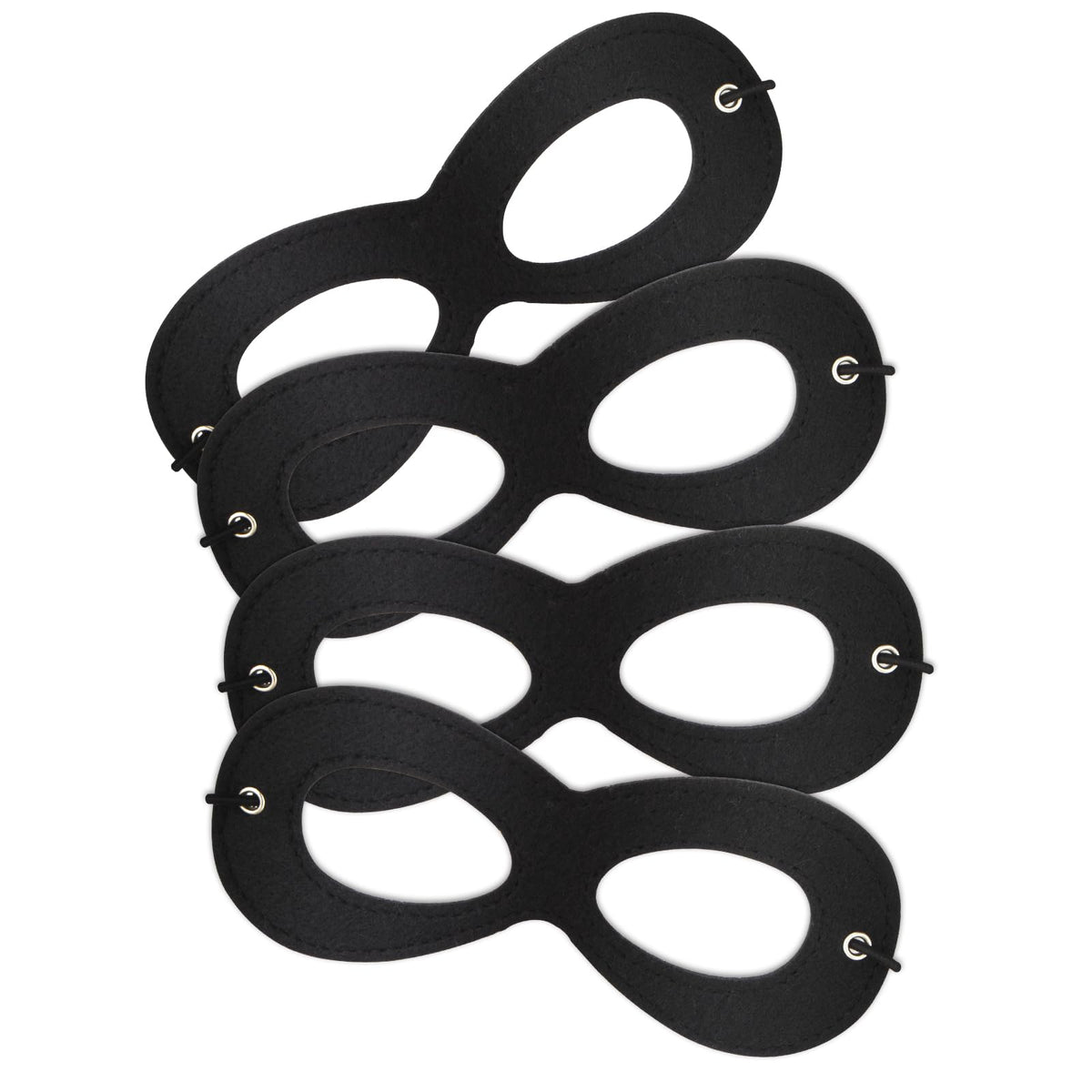 AIMIKE Superhero Mask, Black Felt Eye Mask, Halloween Dress Up, Adjustable Eyemask w/Elastic Rope