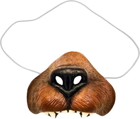Vaulted Skulls & Co Bear Nose | Brown Bear Nose | Bears Costume Noses | Animal Snout Mask | Dress Up Teddy Bears Noses | Animal Snout Costume | Elastic Strap | Brown and Black