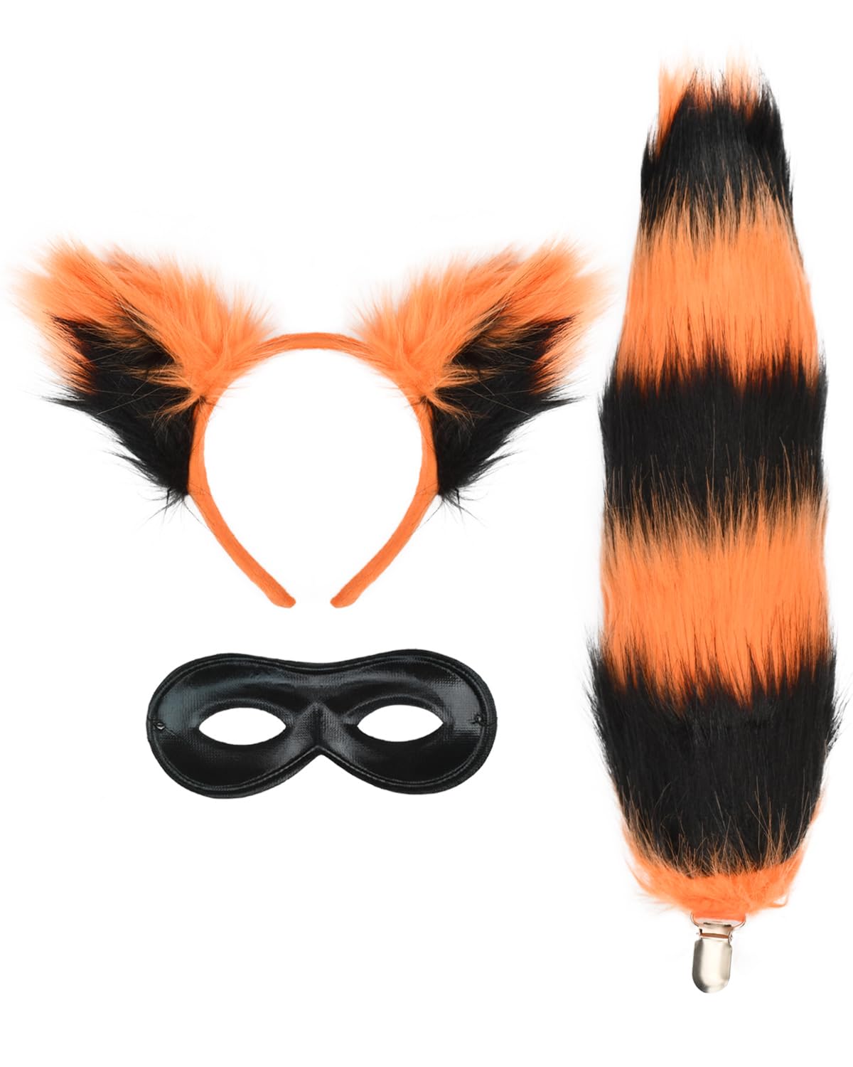 3 PCS Raccoon Costume Accessory Set, Halloween Theme Party Dress-up