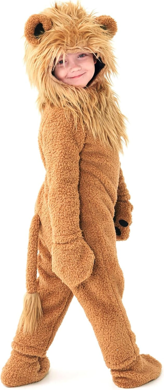 Kids Lion Costume,Boys Lion Onesie Halloween Animal Costume