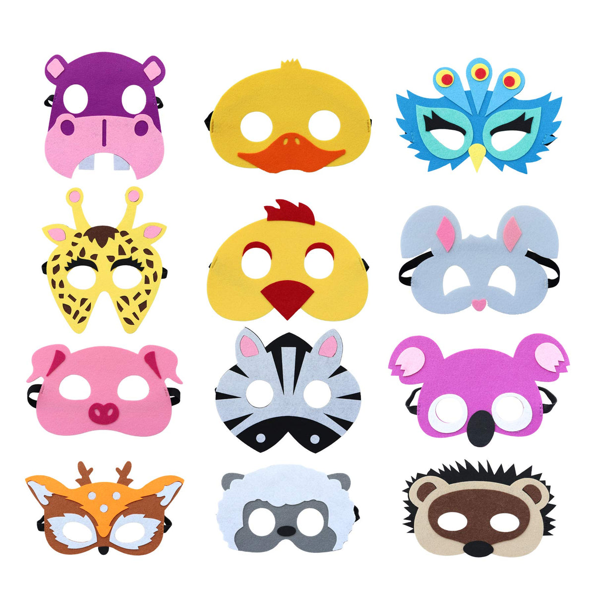 Felt Masks for Kids Party Masks Birthday Masquerade Supplies Decorations Halloween Masks