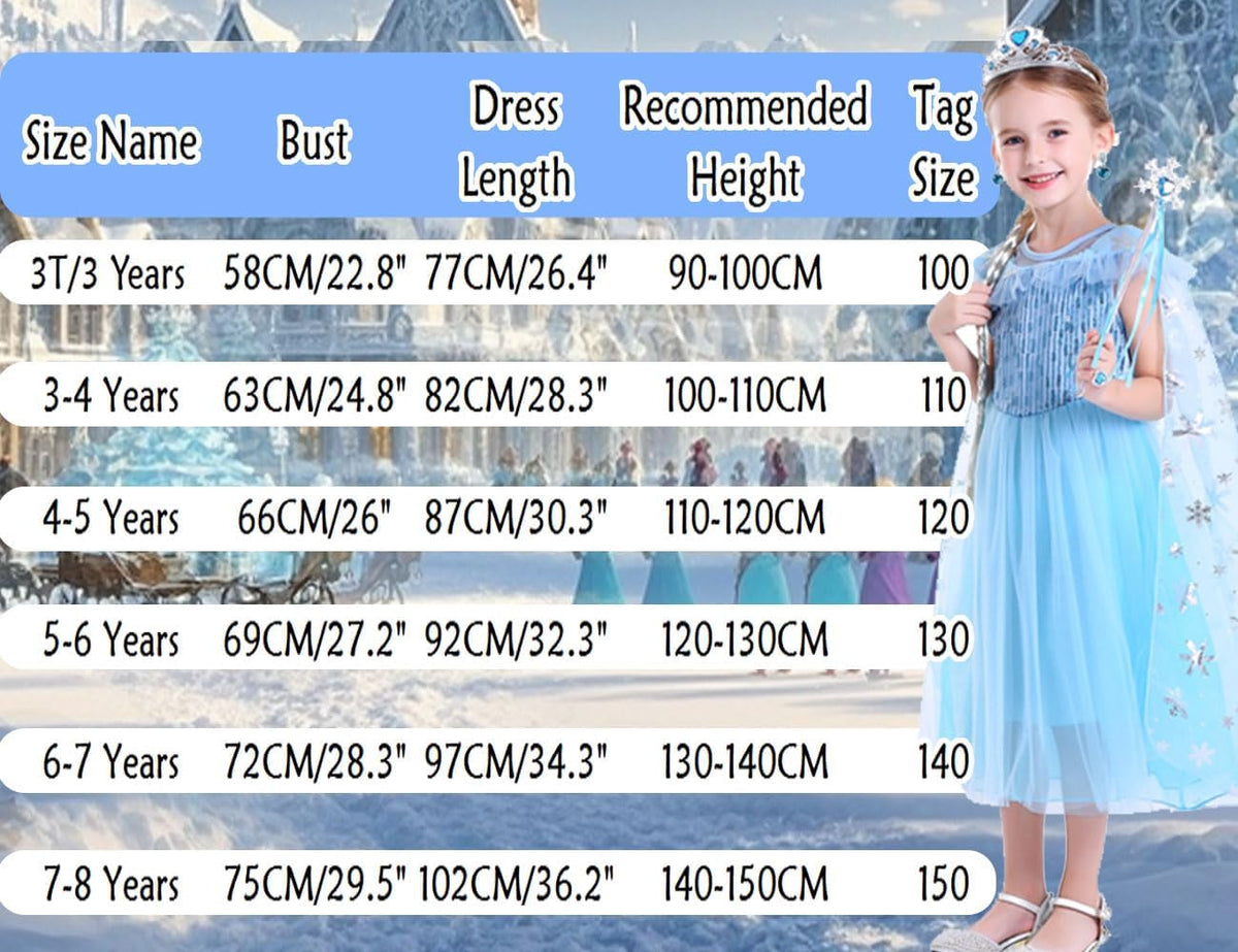 iTVTi Little Girls Blue Princess Dress with Accessories