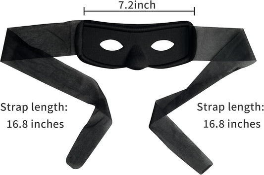 UOUYOO Bandit Mask black Eye Mask for Thief robber costume Accessory