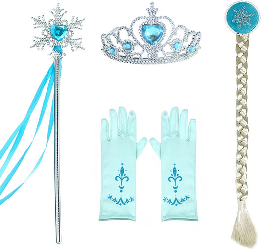 Party Chili Princess Costumes Birthday Party Dress Up for Little Girls with Accessories