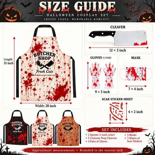 Halloween Butcher Costume Set