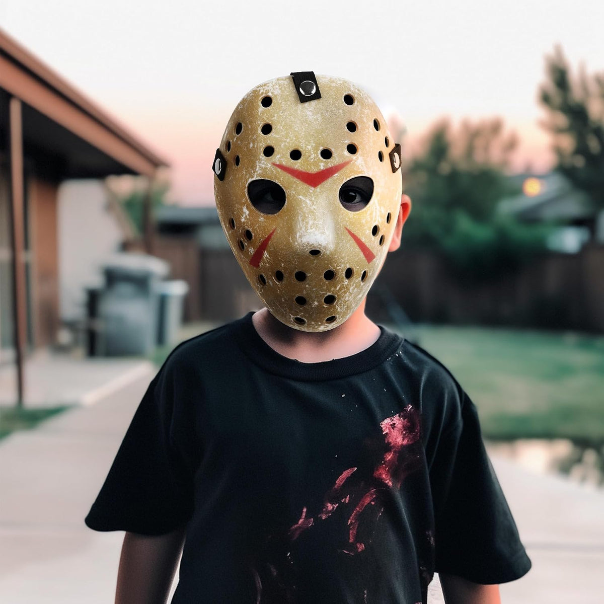 CASA CLAUSI Halloween Hockey Mask Cosplay Costume Prop Accessories for Kids