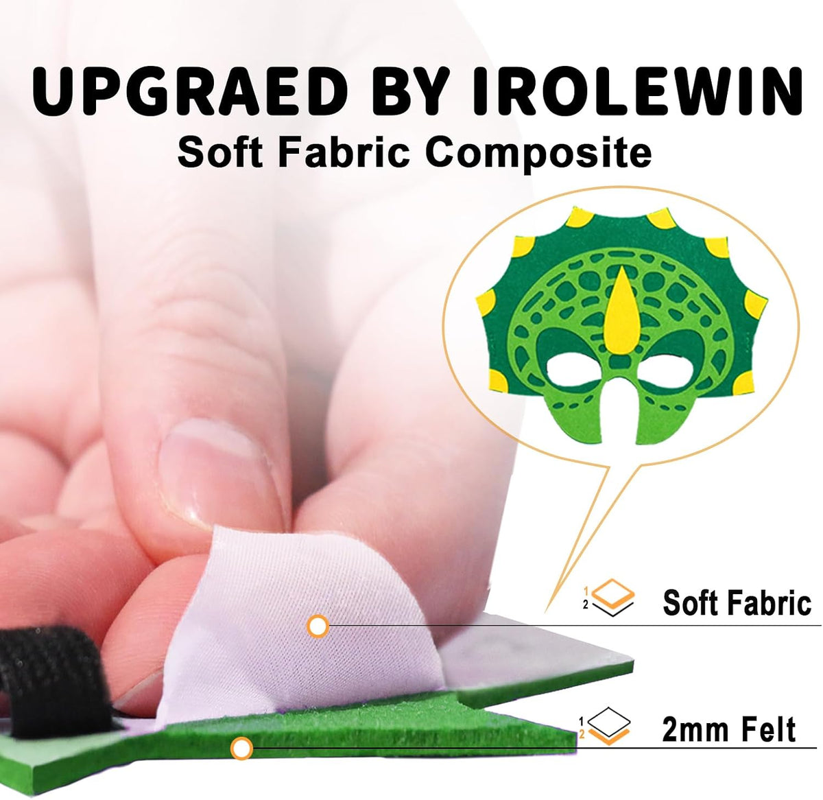 iROLEWIN Dinosaur-Costume for Kids Dinosaur-Capes Masks Claws as Dress Up