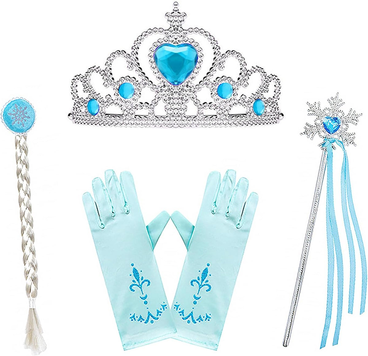 Esvaiy Girls Princess Elsa Dress Costume Luxury Sequin Halloween Cosplay