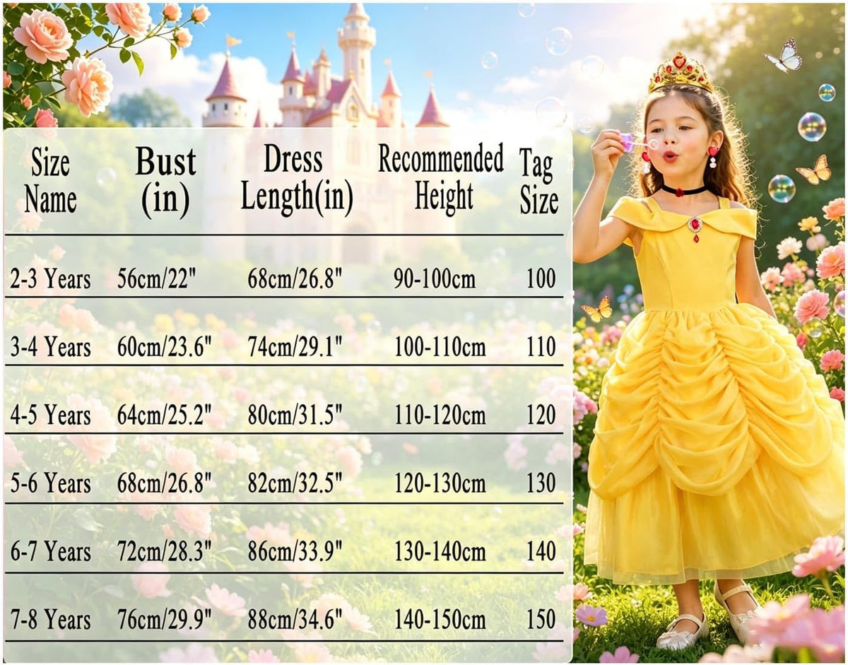 iTVTi Girls Yellow Princess Dress with Accessories