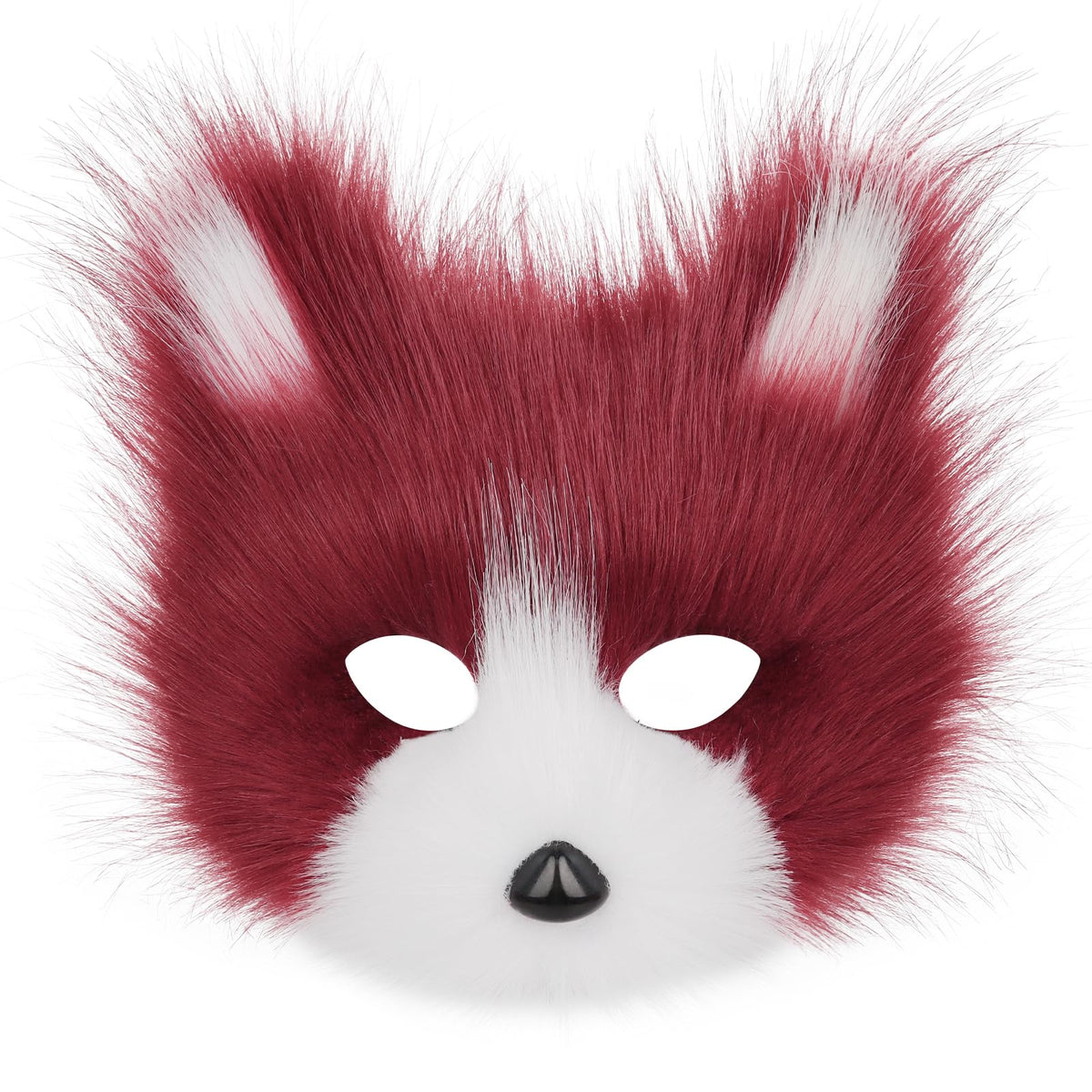 Animal Fox Wolf Mask Halloween Party Cosplay Costumes Props Plush Cat Half Face Masks Carnival Christmas Masquerade