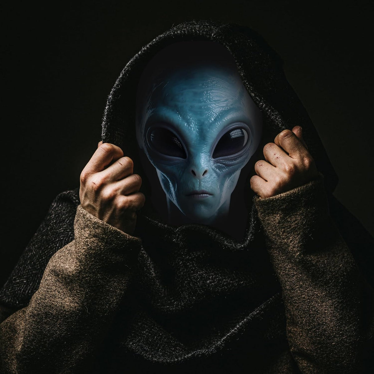 Alien Head Mask Print Spandex Veil Headscarf for Costume Parties & Dress Up