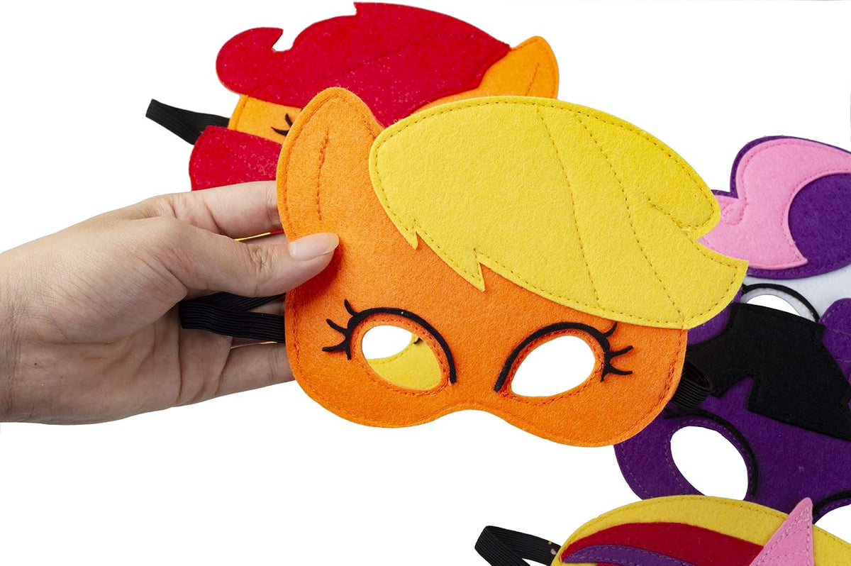 TEEHOME 12PCS My Pony Masks for Little Girls Birthday Party Favors
