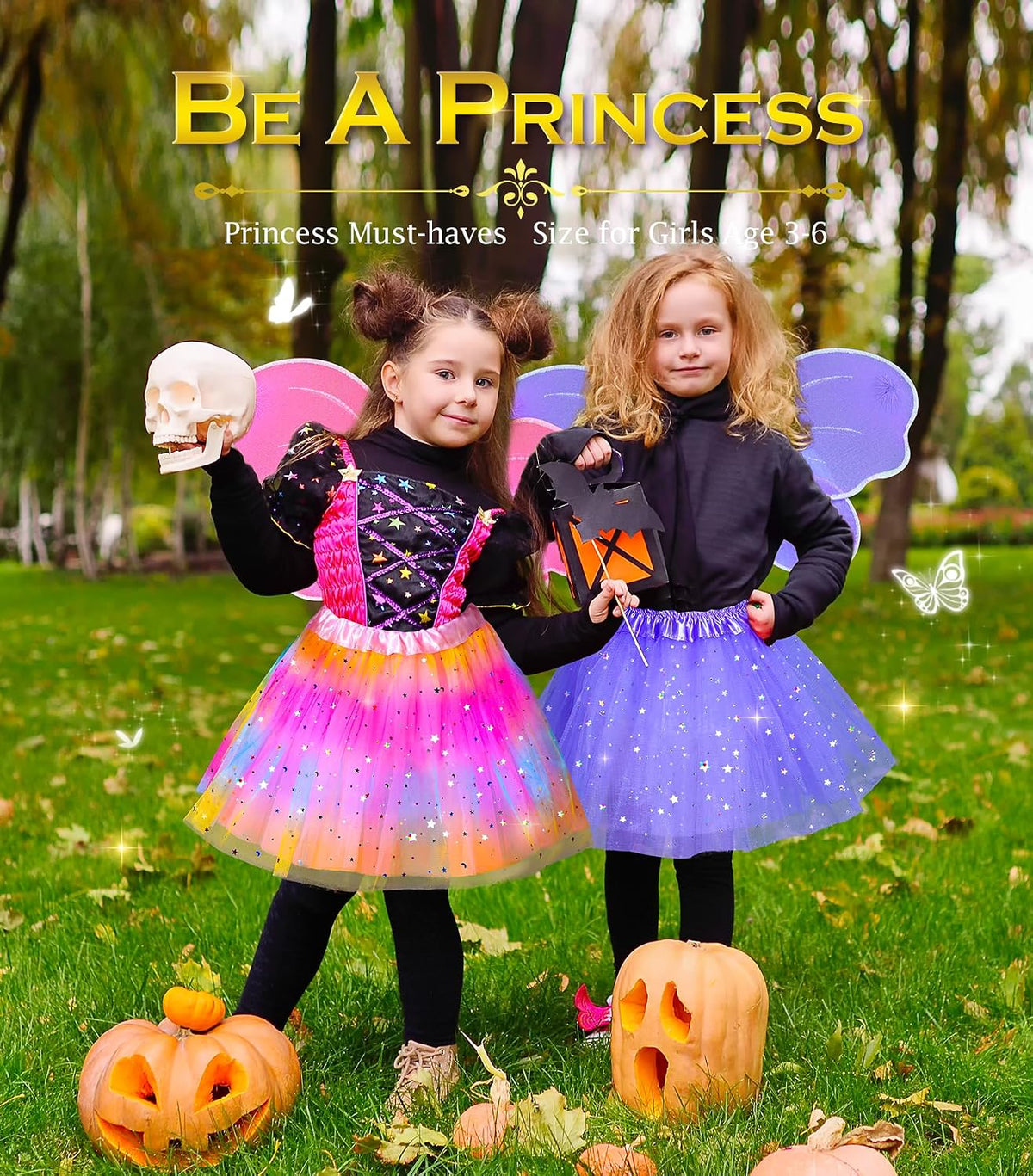 Kids Princess Dress Up Clothes for Little Girls, Dress Up Costume Set