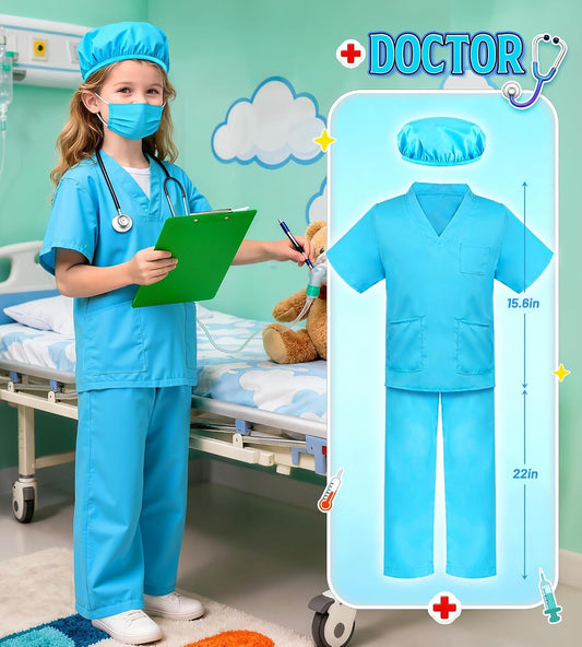 DISHIO Dress Up Clothes for Kids Pretend Role Play Costumes Trunk