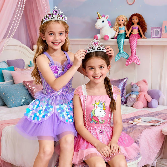 Princess Dress Up Clothes Princess Shoes, Mermaid Unicorn Dress Up Costumes