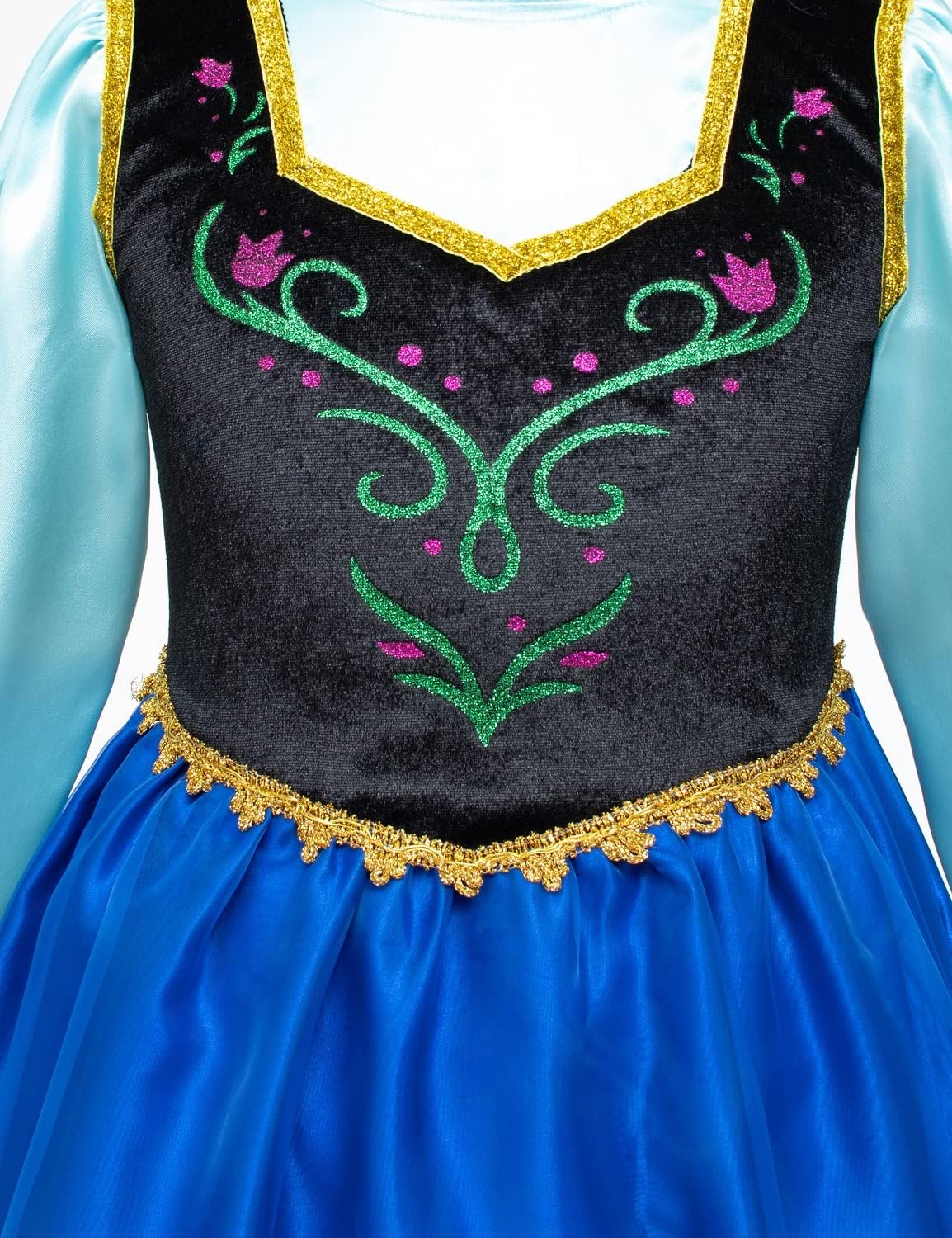 Princess Costumes Birthday Party Dress Up for Little Girls/Long Sleeve with Cape