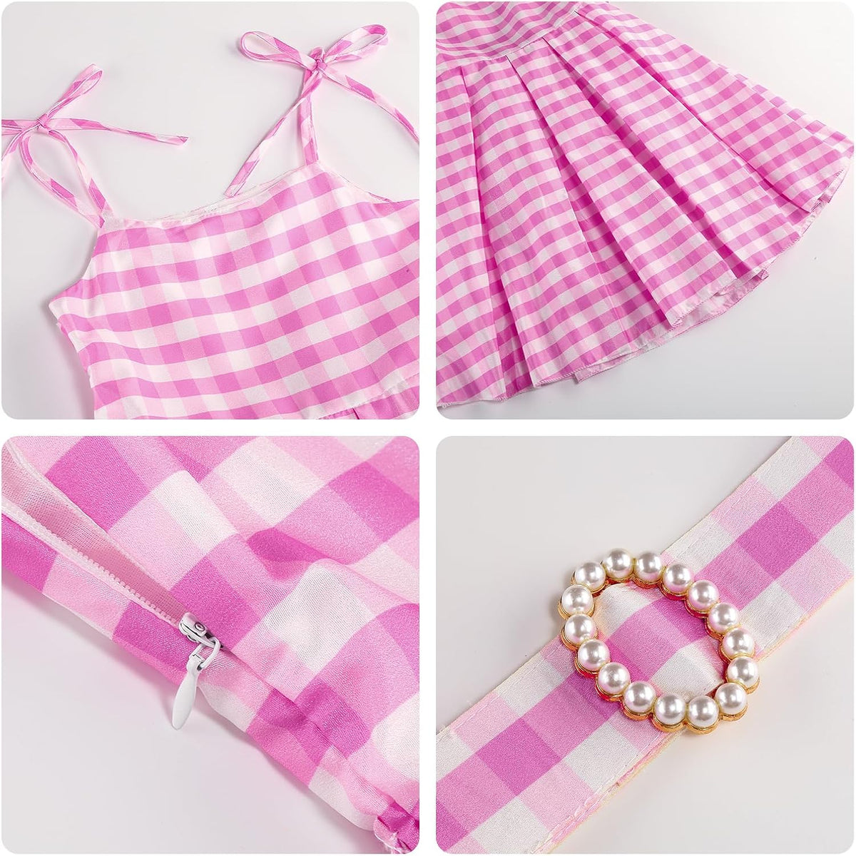 Pink Costume for Girls Halloween Dress up from Doll Movie with Accessories