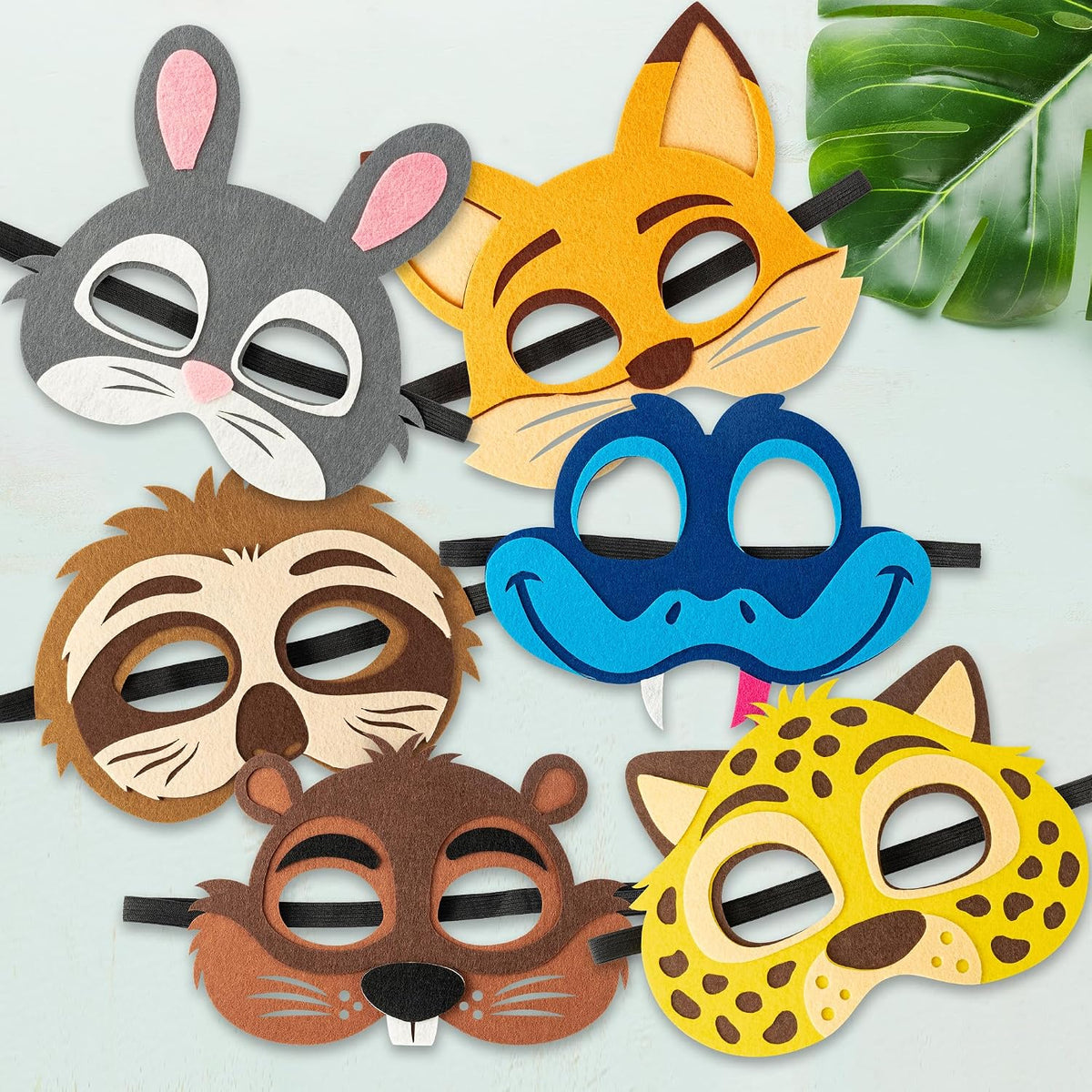 Animals Police Officer Felt Mask - 12PCS Bunny Fox Rabbit Police Officer Felt Mask Children Zoo Character Cosplay Party Masks Birthday Dress Up Party Supplies for Boys and Girls Role Play