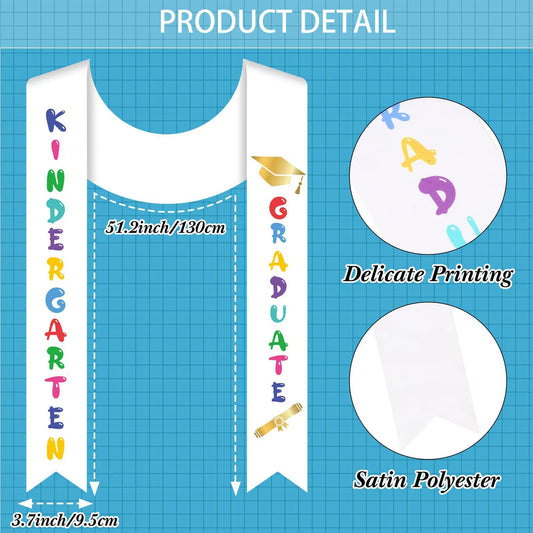 2026 Kindergarten Graduation Cap & Gown Set with 2026/2027 Charms & Sash! Satin Preschool Grad Outfit Unisex Design for Boys Girls, Perfect Grad Gift & Photoshoot Keepsake for Pre-K, Kindergarten & 1st Grade Party Costume, Costume for Parties