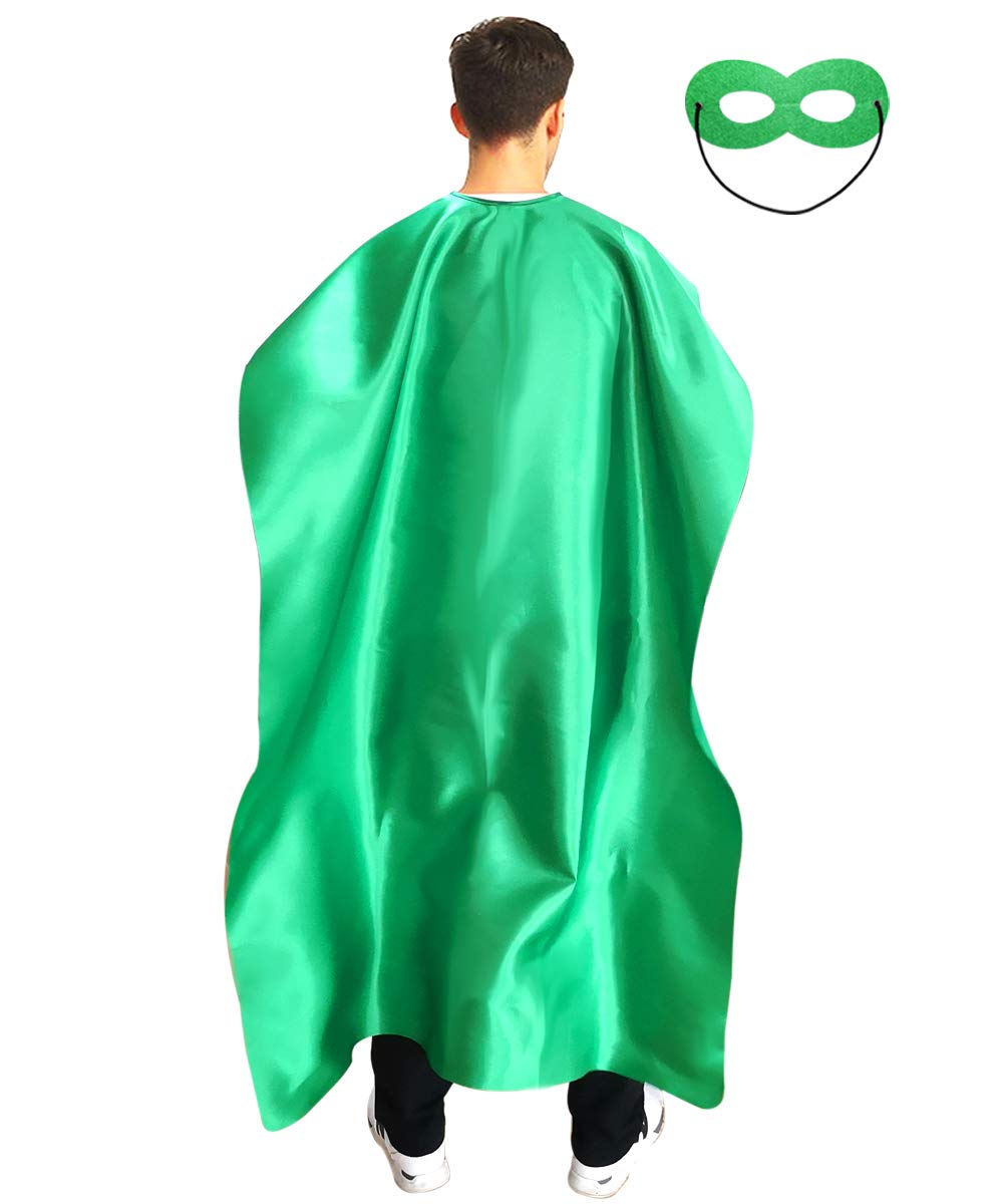Adult Superhero Cape and Mask for Man and Woman - Halloween Vampire Capes Party Dress Up Superhero Costume