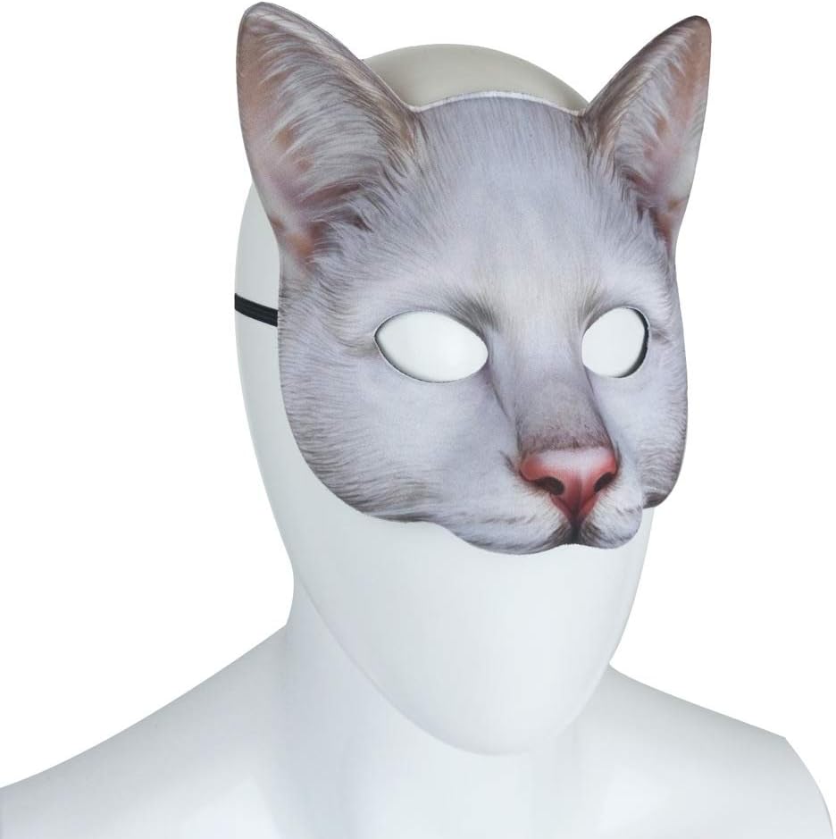 NewL Halloween 3D Animal Half Face Mask Masquerade for Women and Men