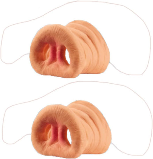 Loftus Hog Snout Pig Nose, Costume Animal Mask w Elastic Band, Pink, 2"- Pack of 2