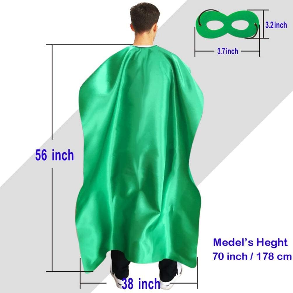 Adult Superhero Cape and Mask for Man and Woman - Halloween Vampire Capes Party Dress Up Superhero Costume