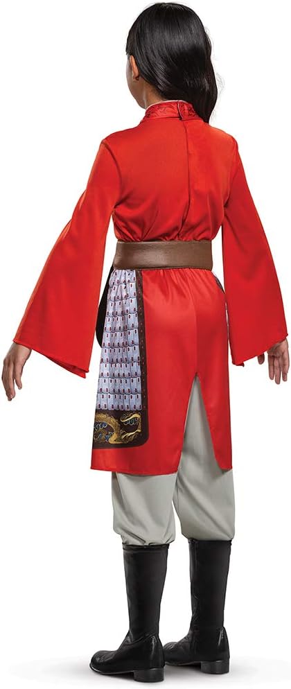 Disguise Mulan Costume for Girls, Disney Live Action Movie Hero Dress Up Character Outfit, Classic Kids Size Small (4-6x) Red (104269L)