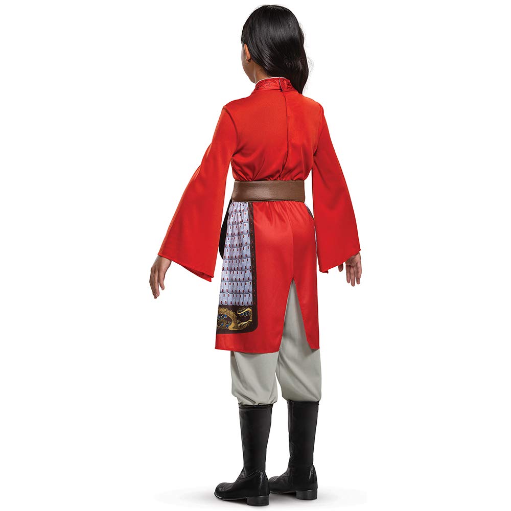 Disguise Mulan Costume for Girls, Disney Live Action Movie Hero Dress Up Character Outfit, Classic Kids Size Small (4-6x) Red (104269L)