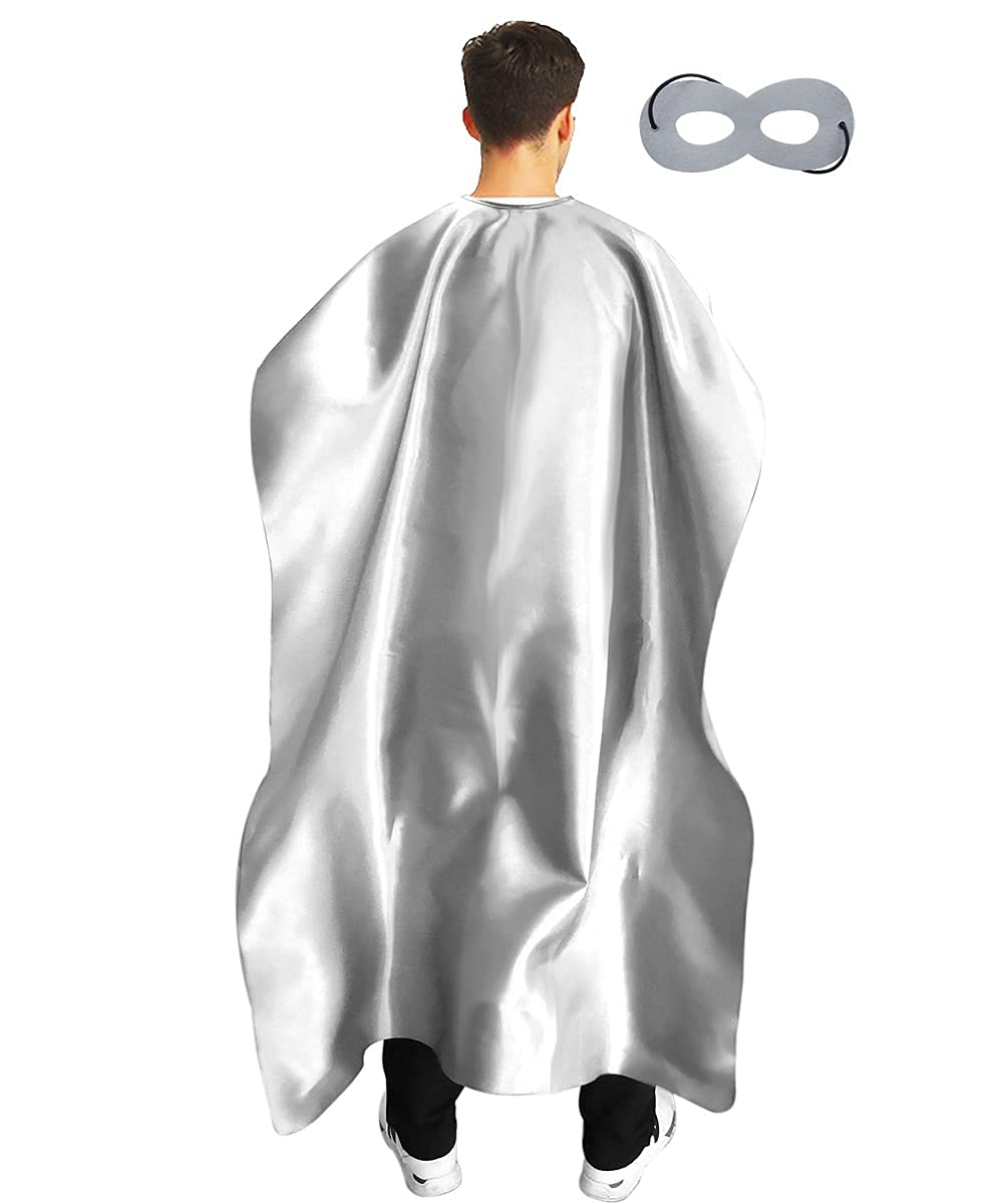 Adult Superhero Cape and Mask for Man and Woman - Halloween Vampire Capes Party Dress Up Superhero Costume