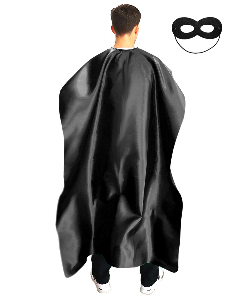 Adult Superhero Cape and Mask for Man and Woman - Halloween Vampire Capes Party Dress Up Superhero Costume