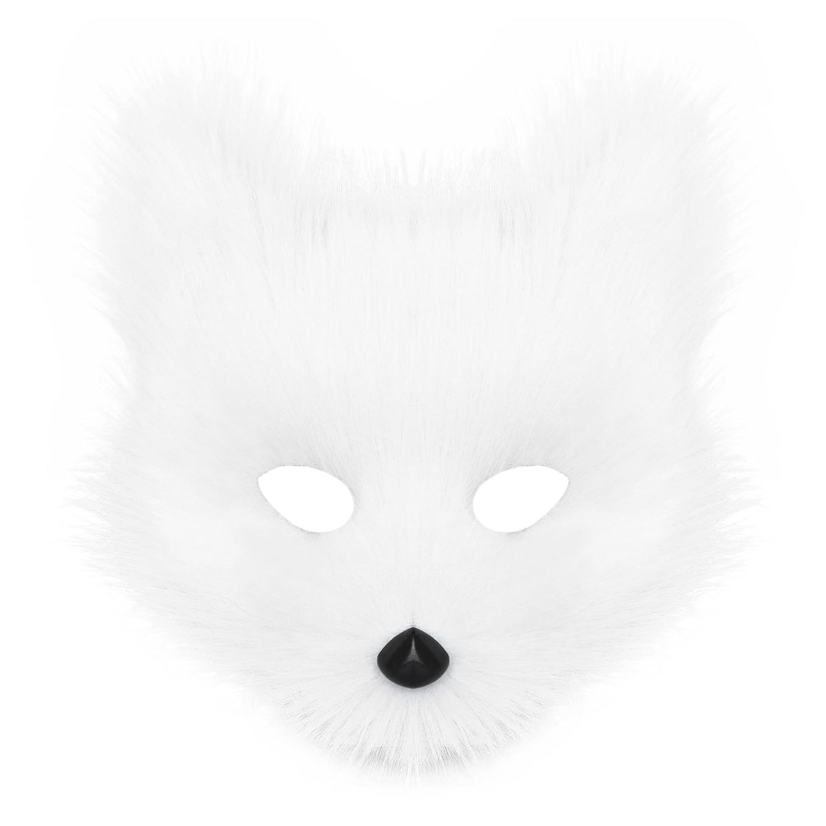 Animal Fox Wolf Mask Halloween Party Cosplay Costumes Props Plush Cat Half Face Masks Carnival Christmas Masquerade