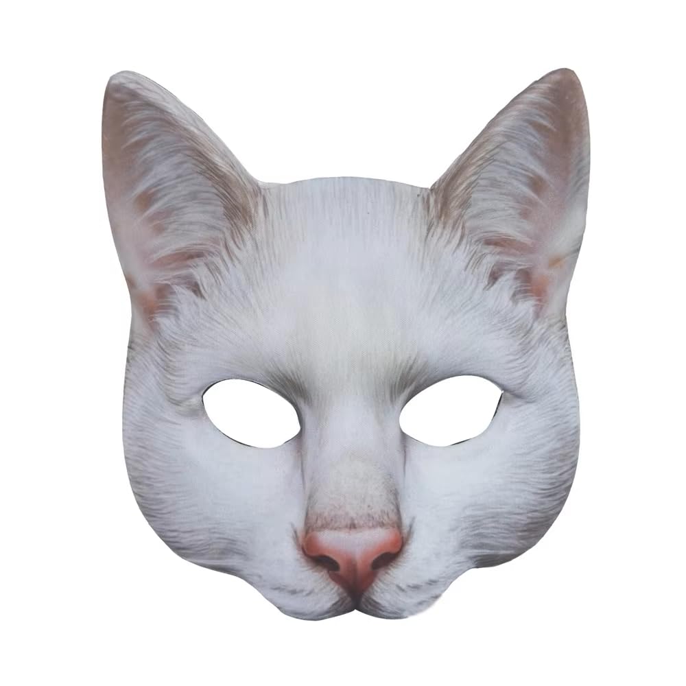 NewL Halloween 3D Animal Half Face Mask Masquerade for Women and Men