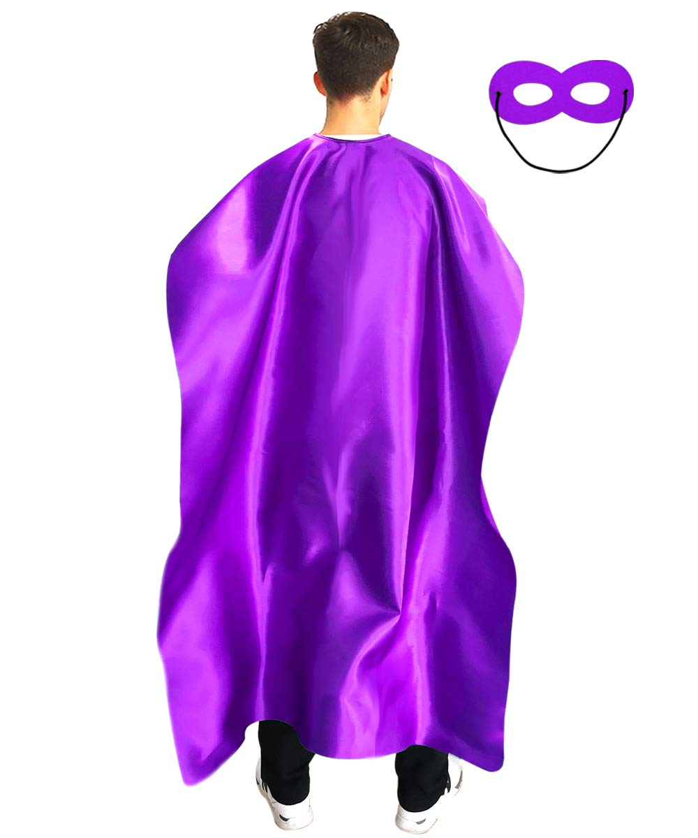 Adult Superhero Cape and Mask for Man and Woman - Halloween Vampire Capes Party Dress Up Superhero Costume