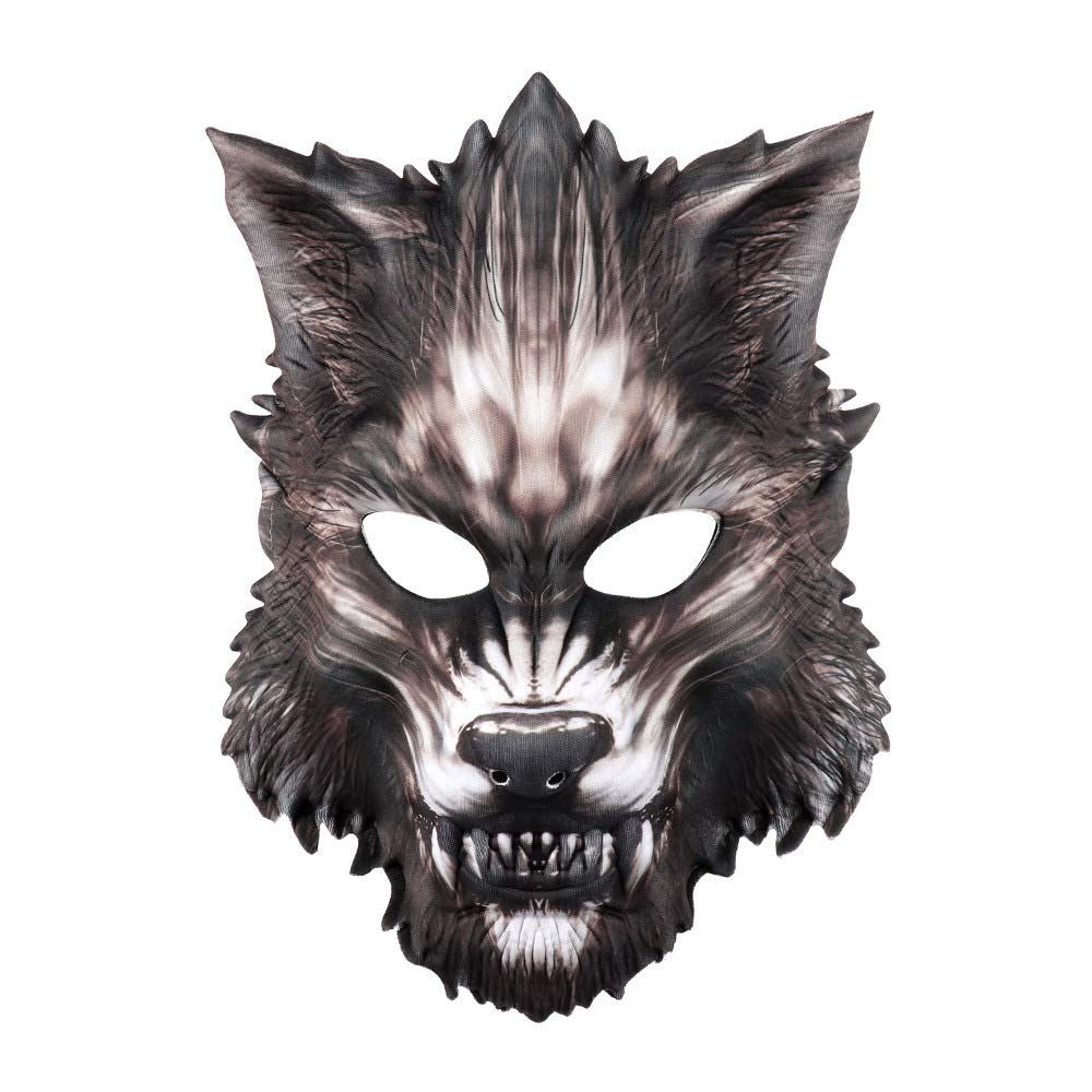 NewL Halloween 3D Animal Half Face Mask Masquerade for Women and Men