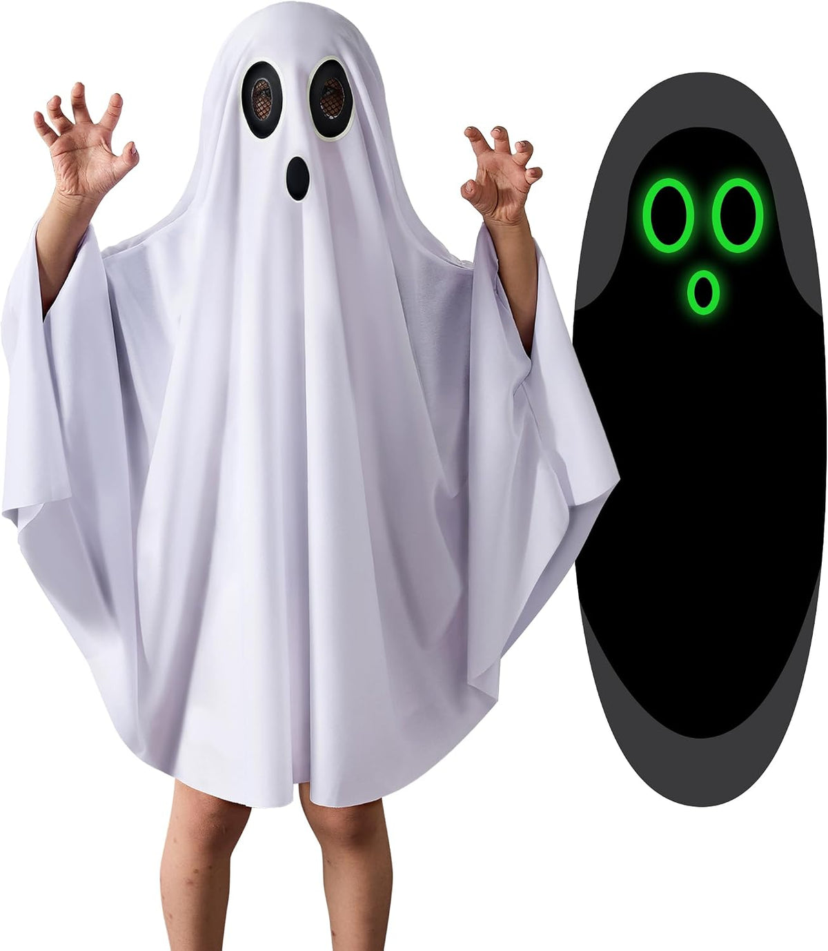 Ghost Costume for Kids,Boy Girl Toddler Ghost Halloween Costume boo Cloak