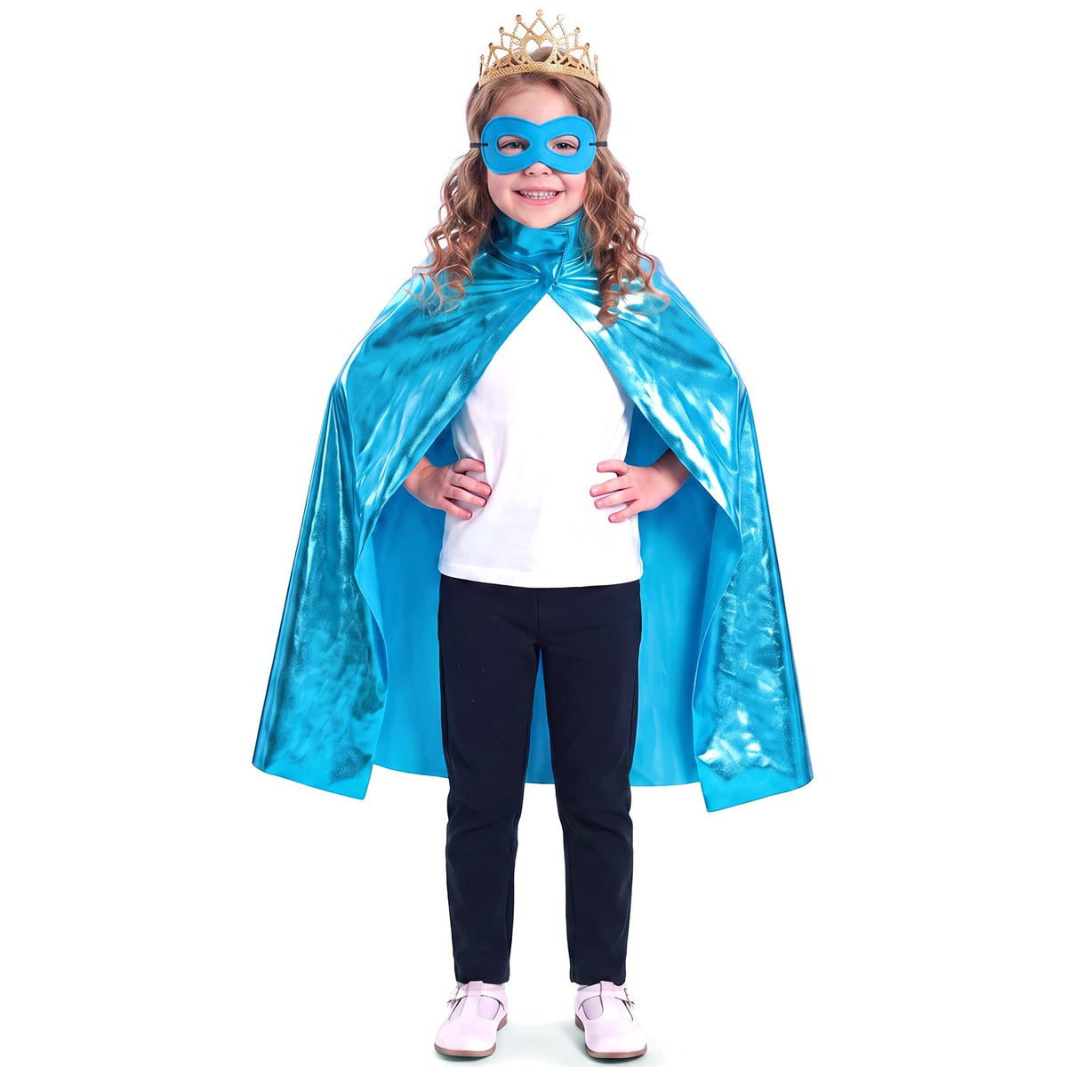Skicuff 2pcs Halloween Kids Cape and Mask for Hero Party