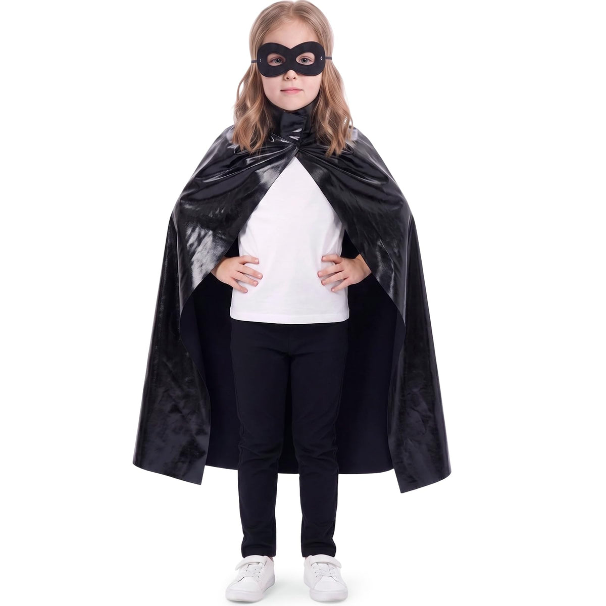 Skicuff 2pcs Halloween Kids Cape and Mask for Hero Party
