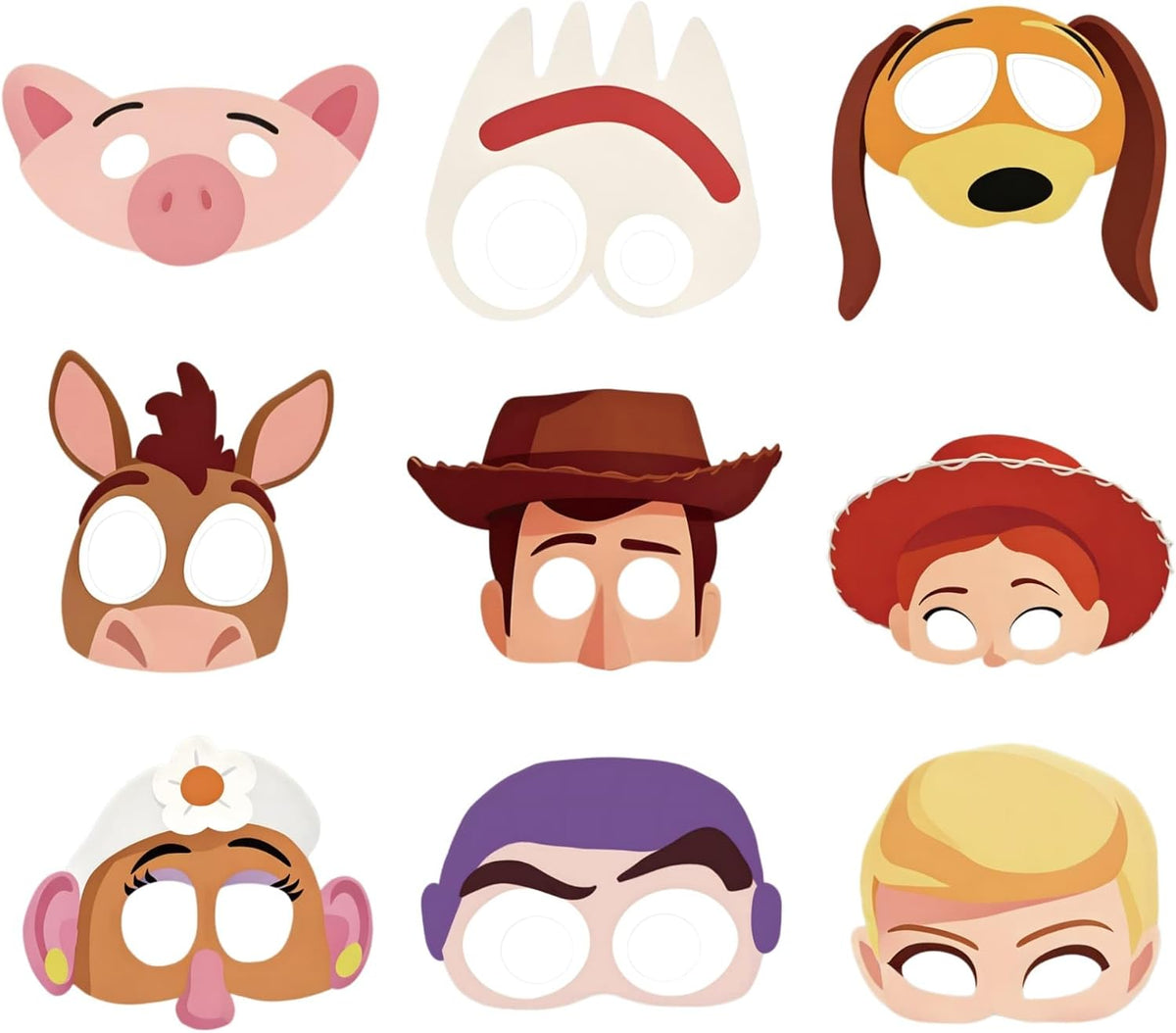 For Toy Theme Story 9Pcs Birthday Party Masks Supplies Halloween Party Favors