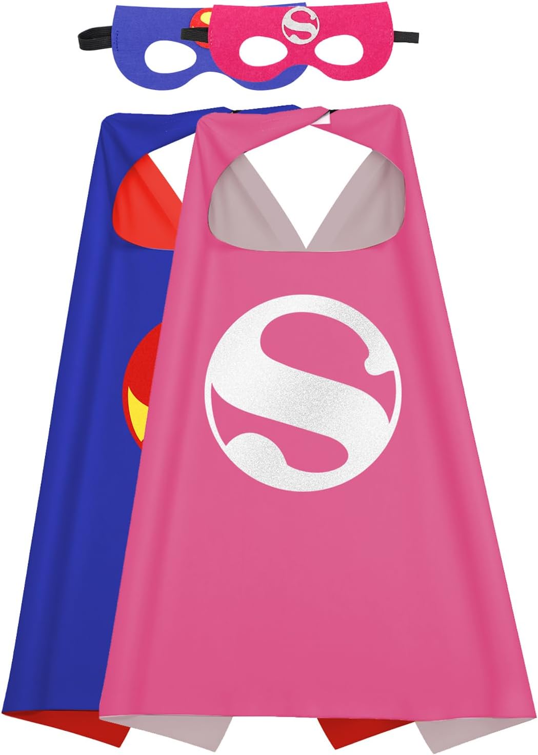Kids Capes and Masks Boys Girls Costumes for Halloween Christmas Cosplay Dress Up