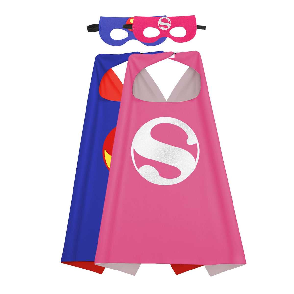 Kids Capes and Masks Boys Girls Costumes for Halloween Christmas Cosplay Dress Up