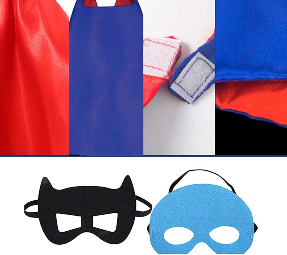Dress Up Capes and Masks Set, 4 Pack Costume for Party Favors