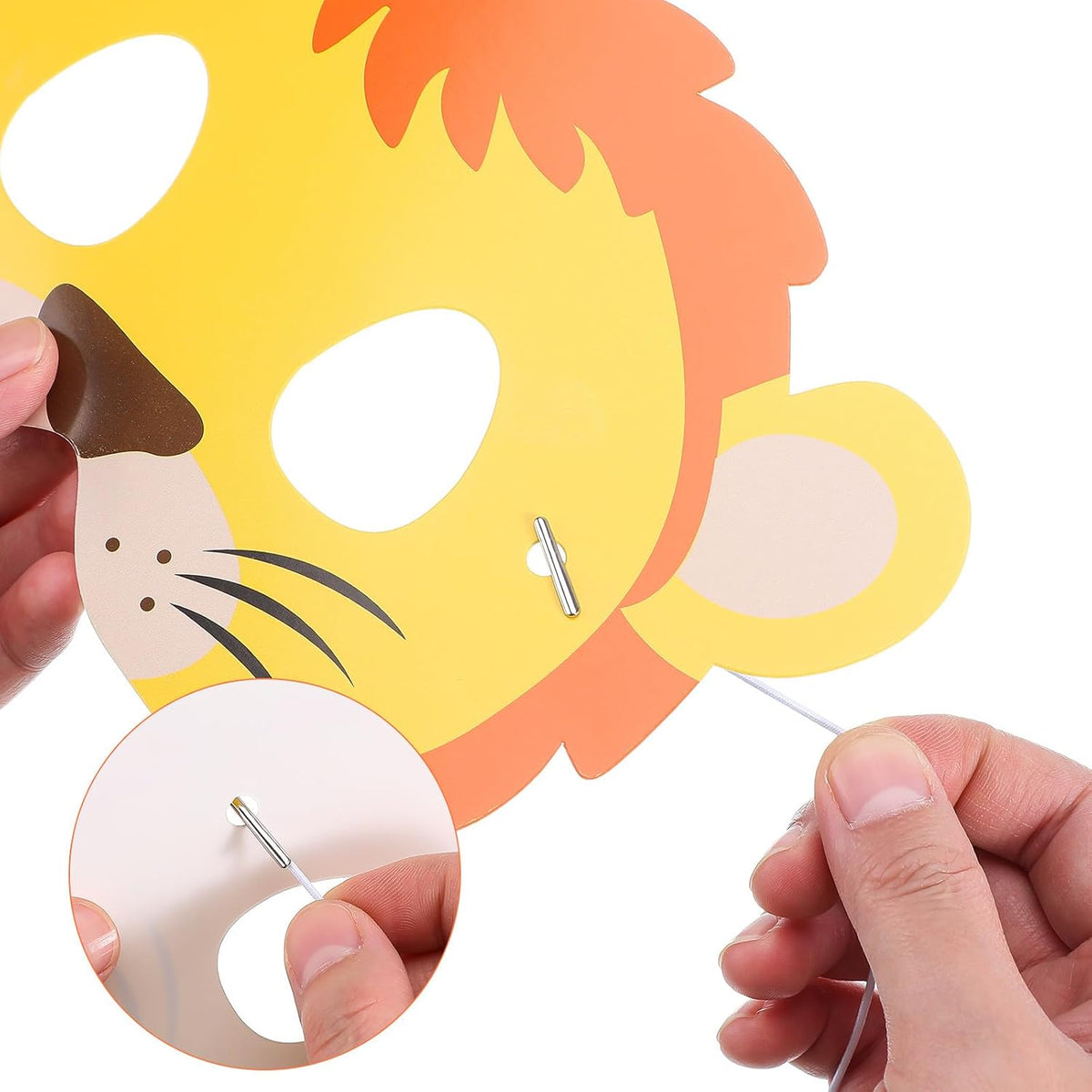 KESYOO 16pcs Paper Animal Masks Cute Jungle Animal Cosplay Masks for Kids Birthday Party Dress Up Favors