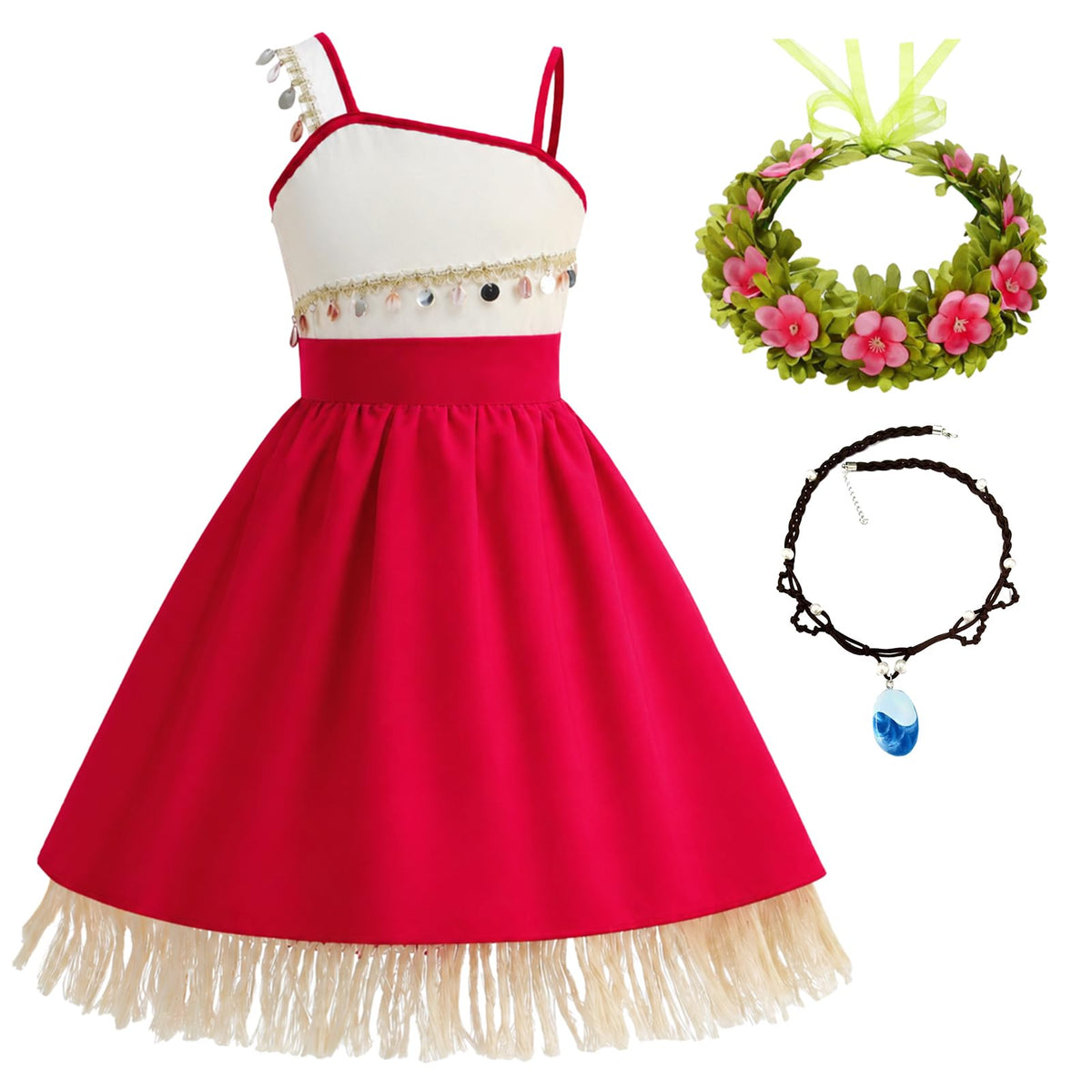 Princess Costume for Girls, Adventure Costume Princess Dress with Accessories, Kids Halloween Princess Dress Up