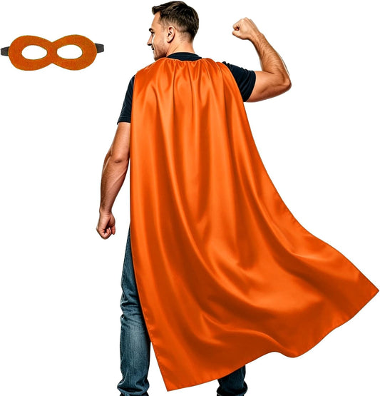 Adult Superhero Cape and Mask for Man and Woman - Halloween Vampire Capes Party Dress Up Superhero Costume Capes