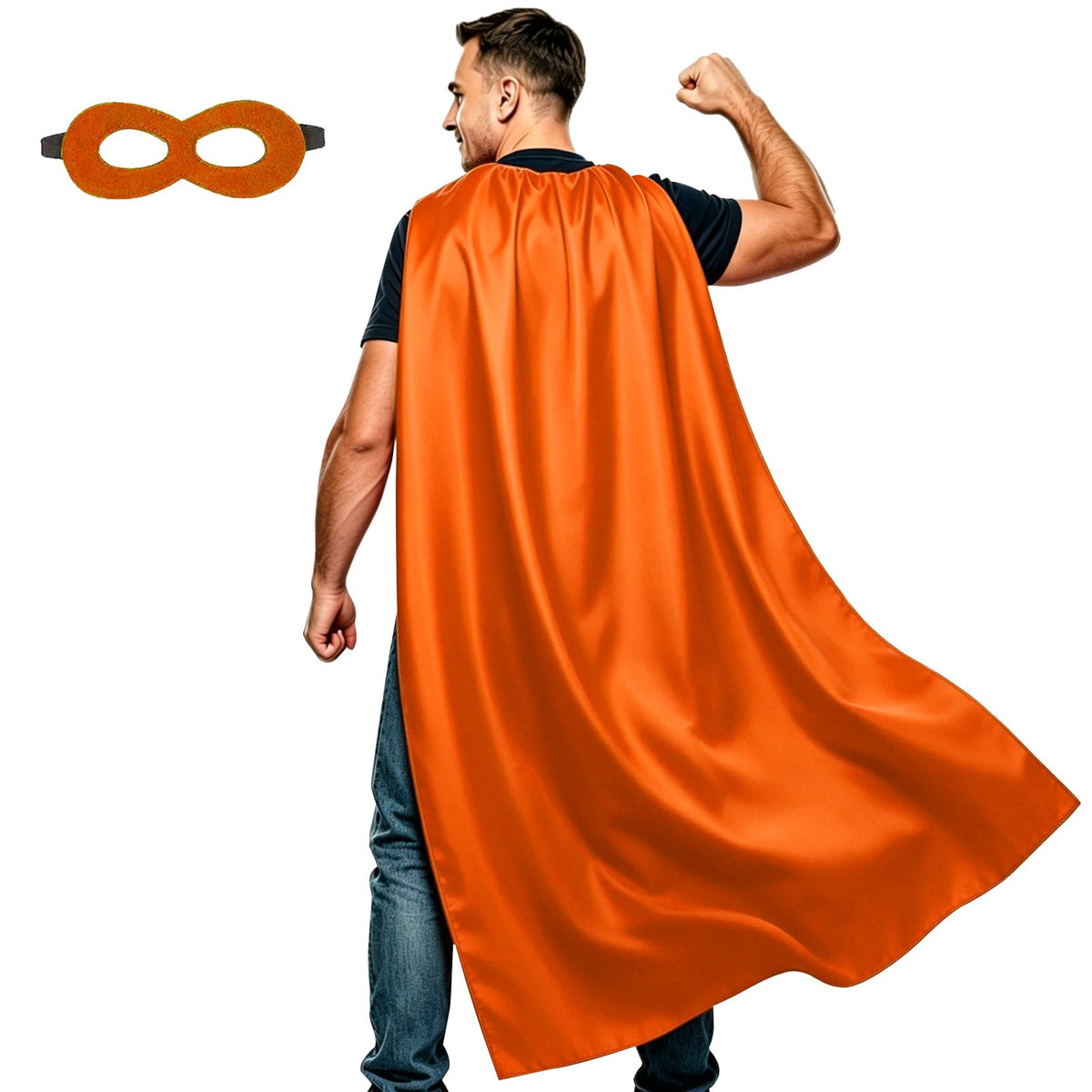 Adult Superhero Cape and Mask for Man and Woman - Halloween Vampire Capes Party Dress Up Superhero Costume Capes