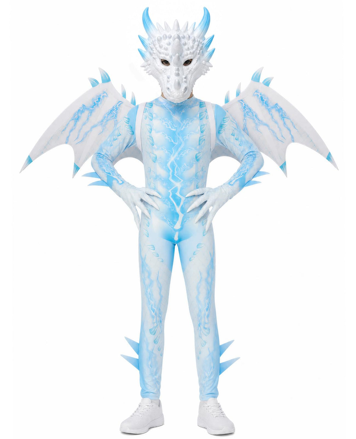Dragon Costume Kids with Lightning Wings Mask Boys for Halloween