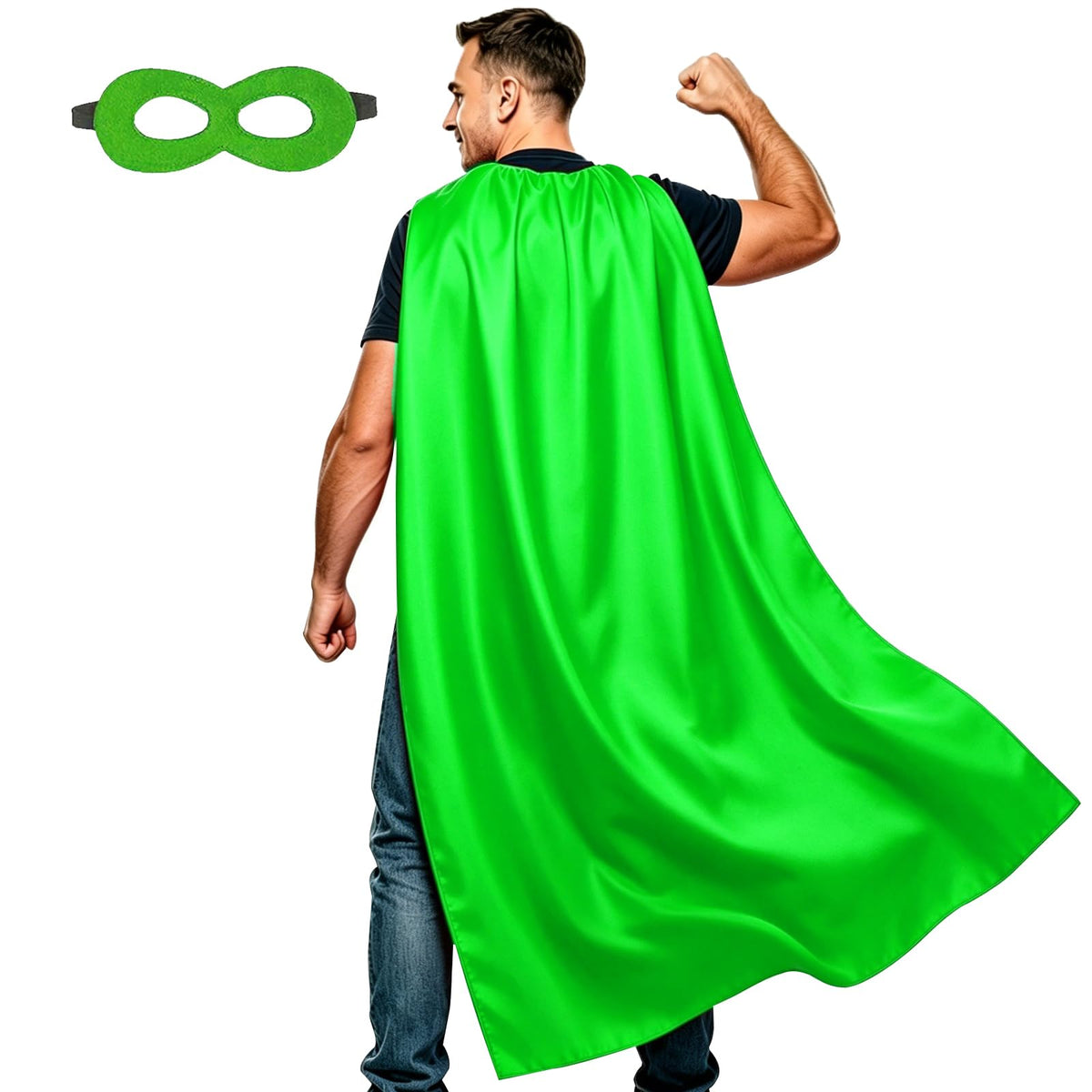 Adult Superhero Cape and Mask for Man and Woman - Halloween Vampire Capes Party Dress Up Superhero Costume Capes